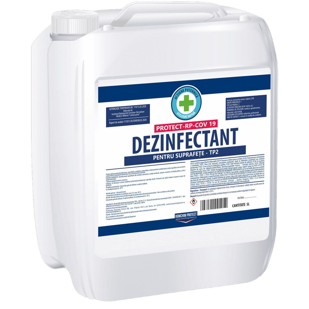 Dezinfectant  suprafete pe baza de alcool etilic 70%-Protect-RP-SEPT-5l